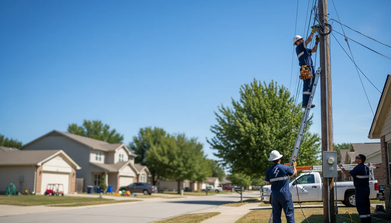 Residential electrician providing installation services in Loco, OK
